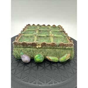 Vtg Veggie Garden Ceramic Tic Tac Toe Game Board 3D